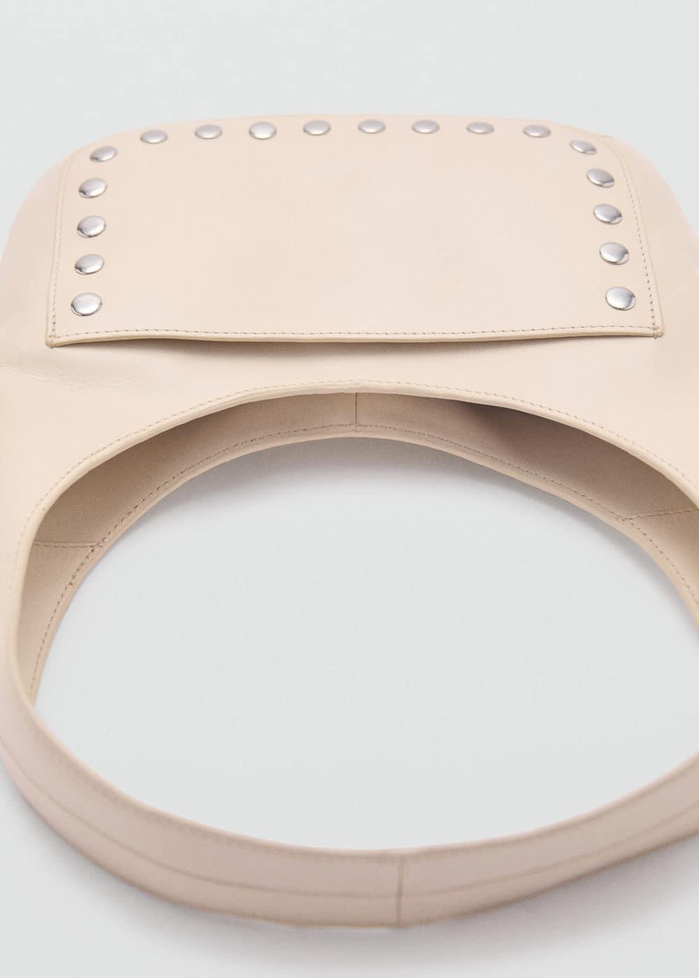 Stud leather bag - Women | MANGO USA Product Image