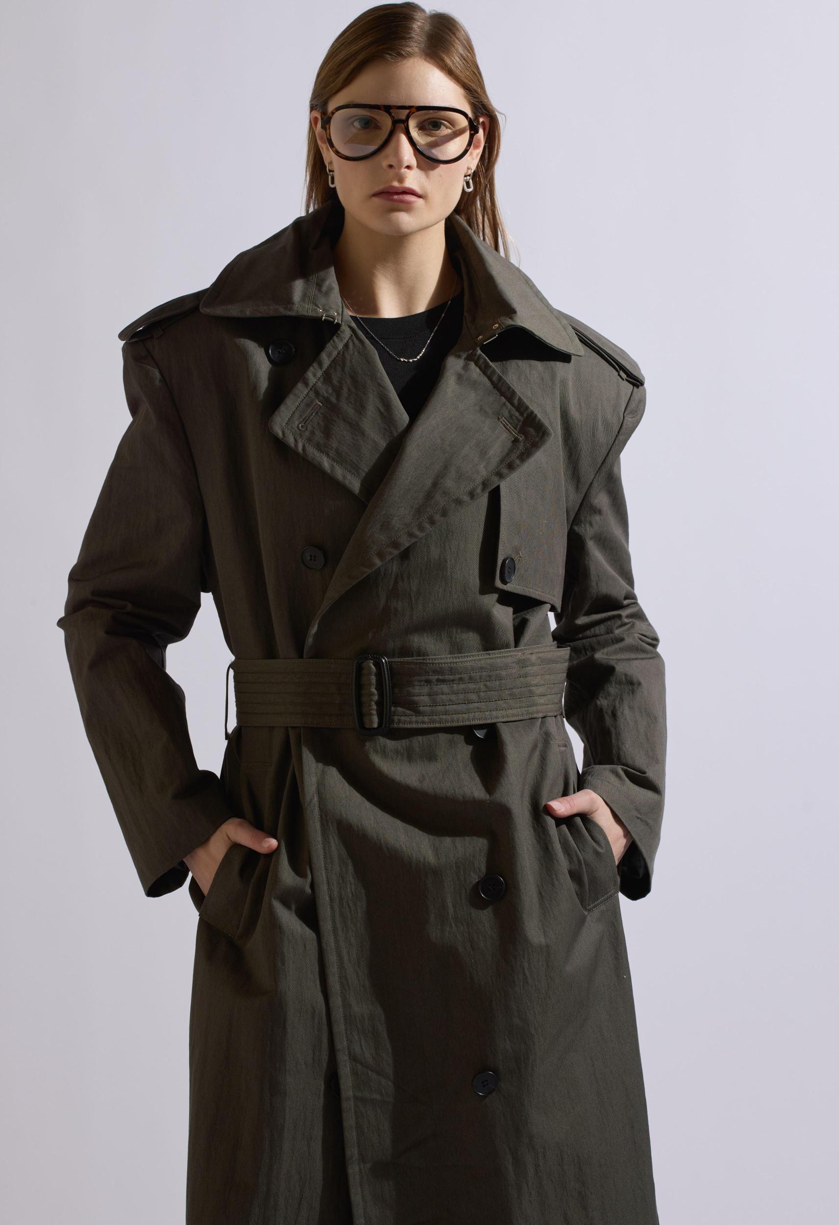 Lila Olive Trench Product Image