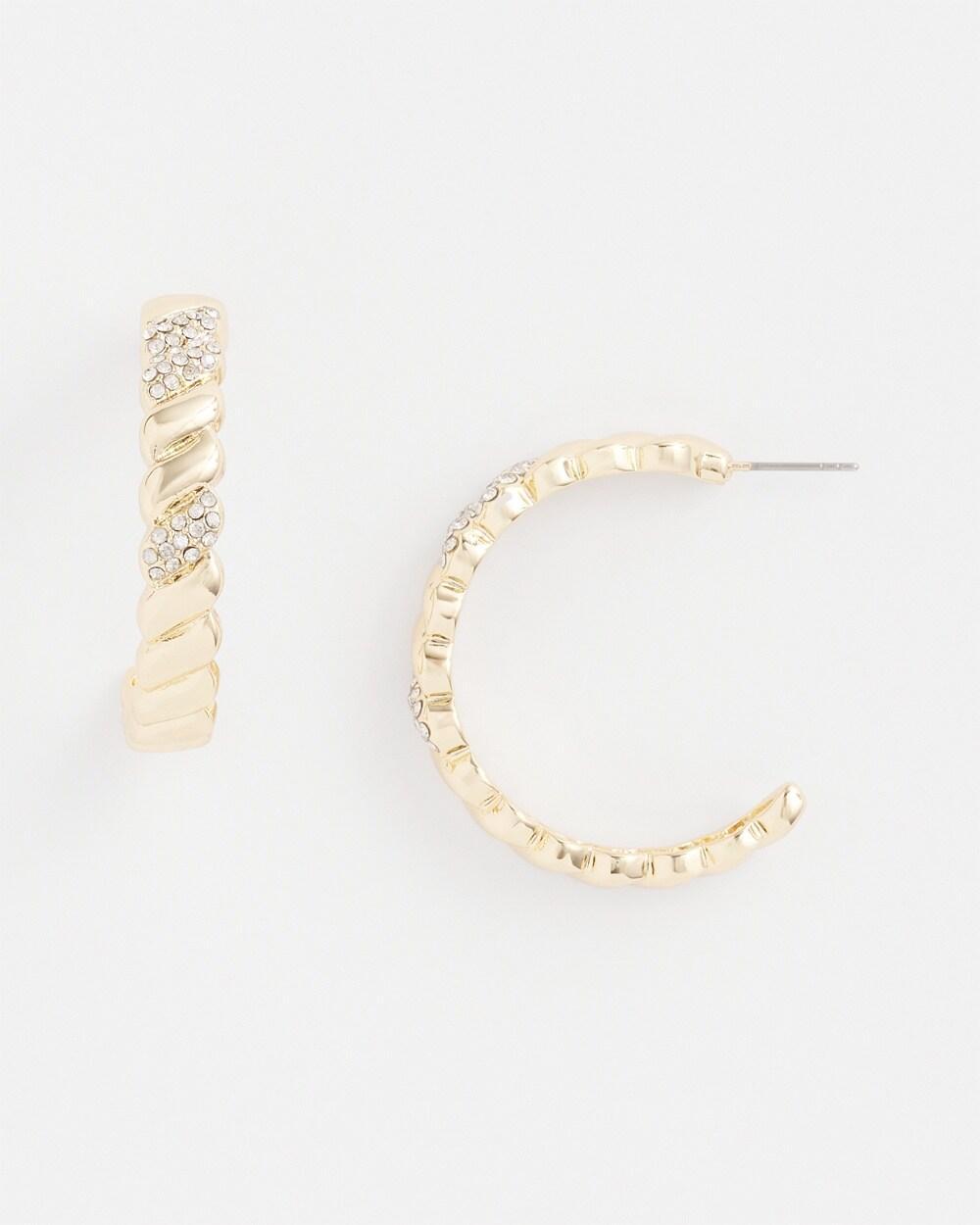 No Droop™ Orange CC Hoop Earrings Product Image