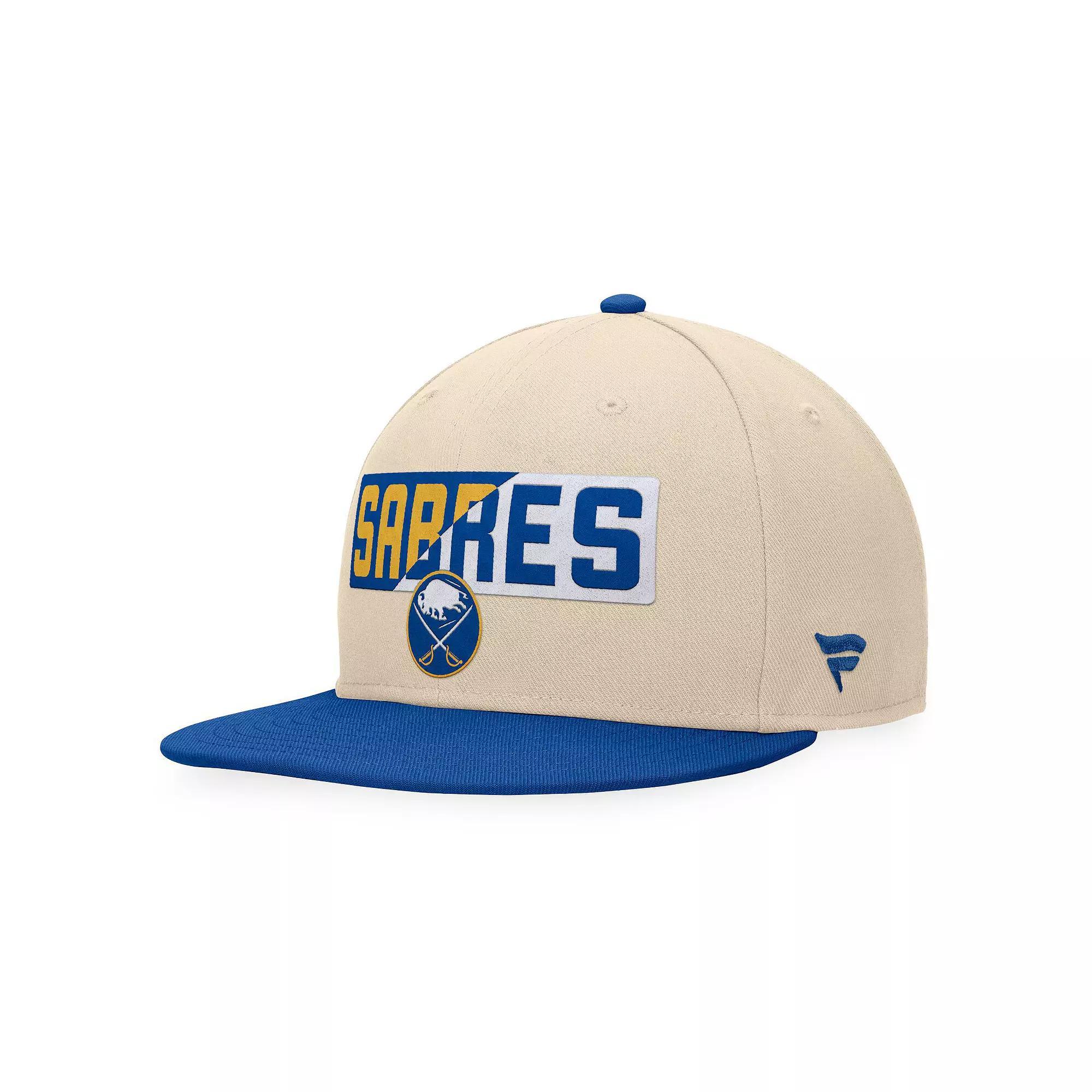 Mens Fanatics Cream/Royal Buffalo Sabres Goalaso Snapback Hat Product Image