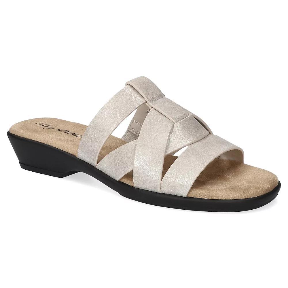 Easy Street Lakeport Women's Comfort Slide Sandals, Size: 9.5, Silver Product Image