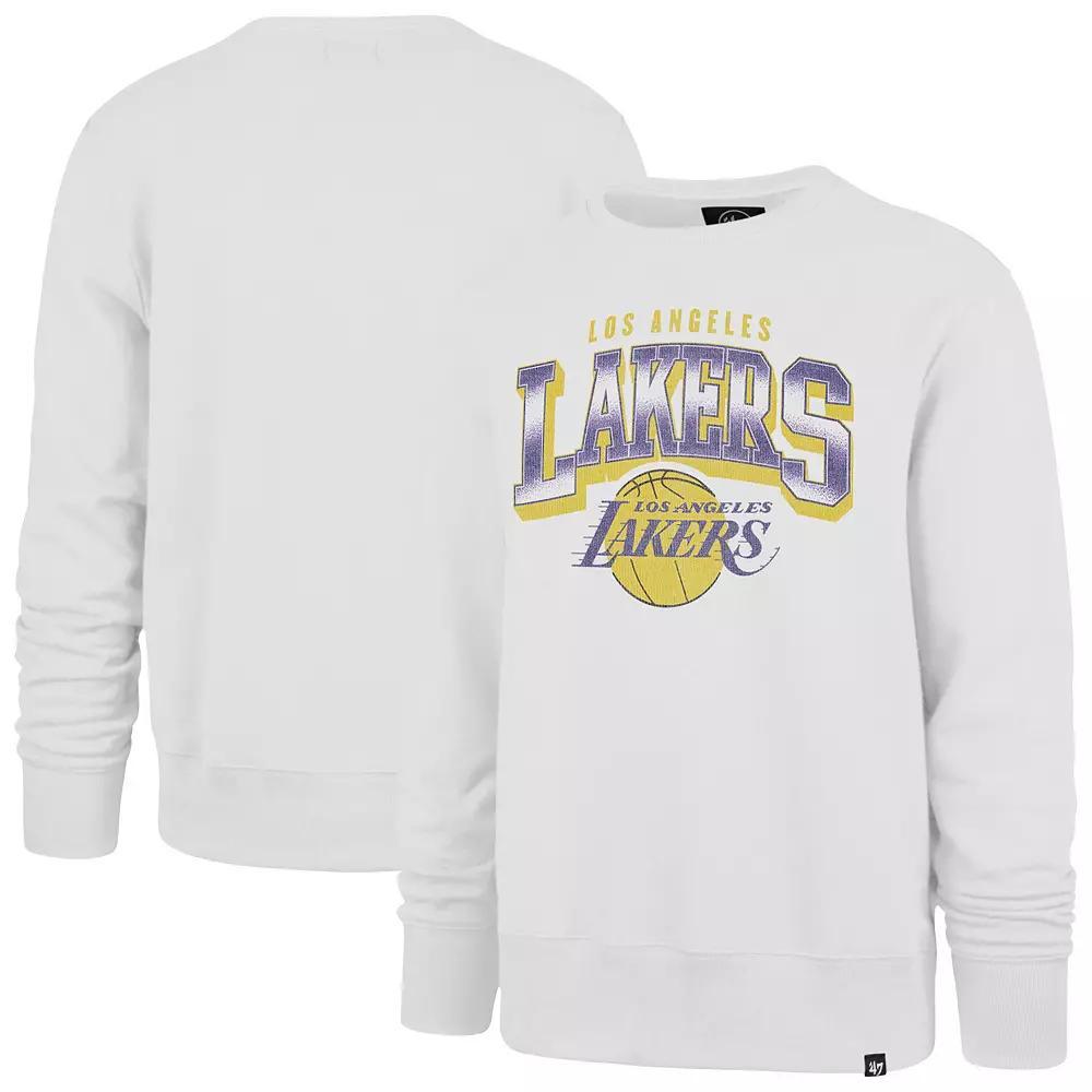 Men's '47 Cream Los Angeles Lakers Big & Tall Spotlight Headline Pullover Sweatshirt, Size: 3XLT, Beige Product Image