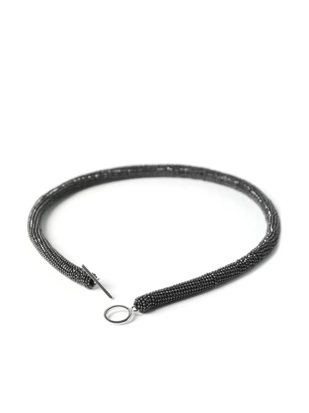 BRUNELLO CUCINELLI Micro Bead Choker In Black Product Image