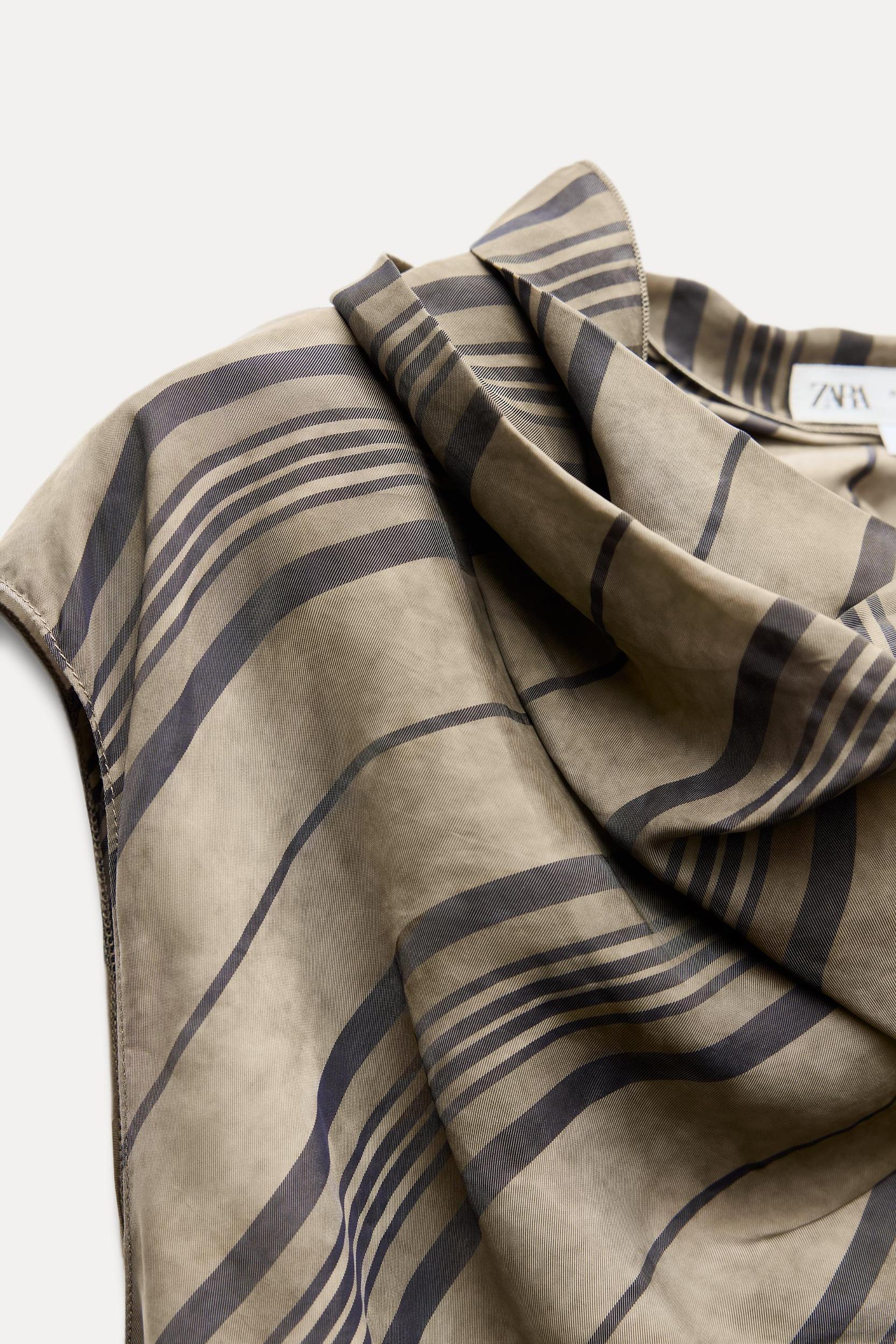 STRIPED DRAPED TOP ZW COLLECTION Product Image