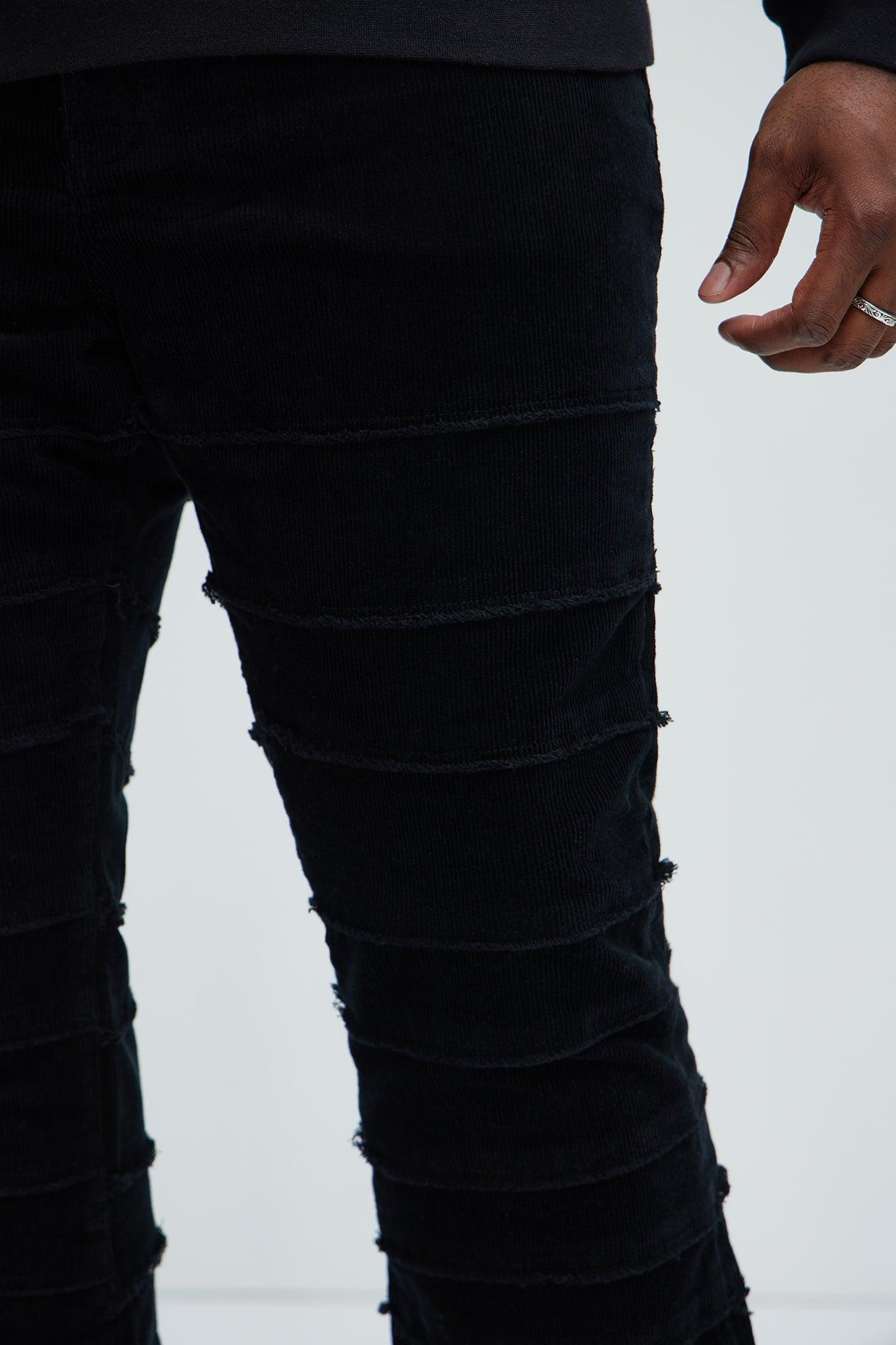 Cover Me Straight Corduroy Pants - Black Product Image