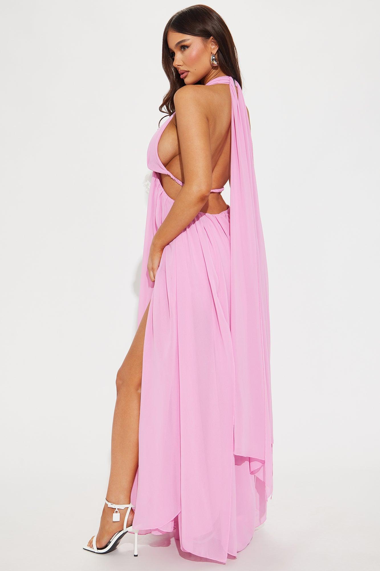 Ericka Chiffon Maxi Dress - Pink Product Image