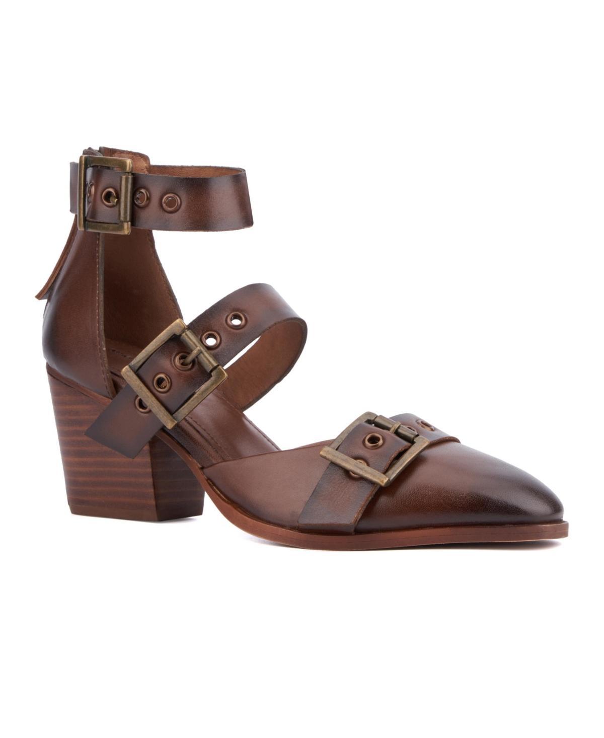 Vintage Foundry Co. Women's Kaydence Heel Sandal - BROWN, 8 Product Image