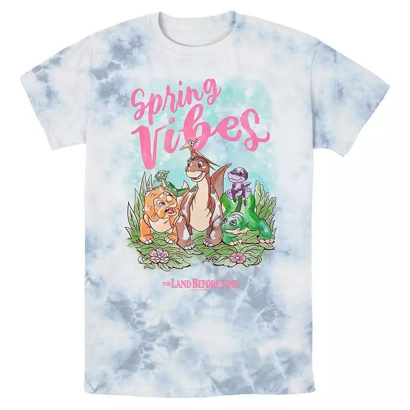 Men's The Land Before Time Spring Vibes Bombard Wash Graphic Tee, Size: Small, White Blue Product Image