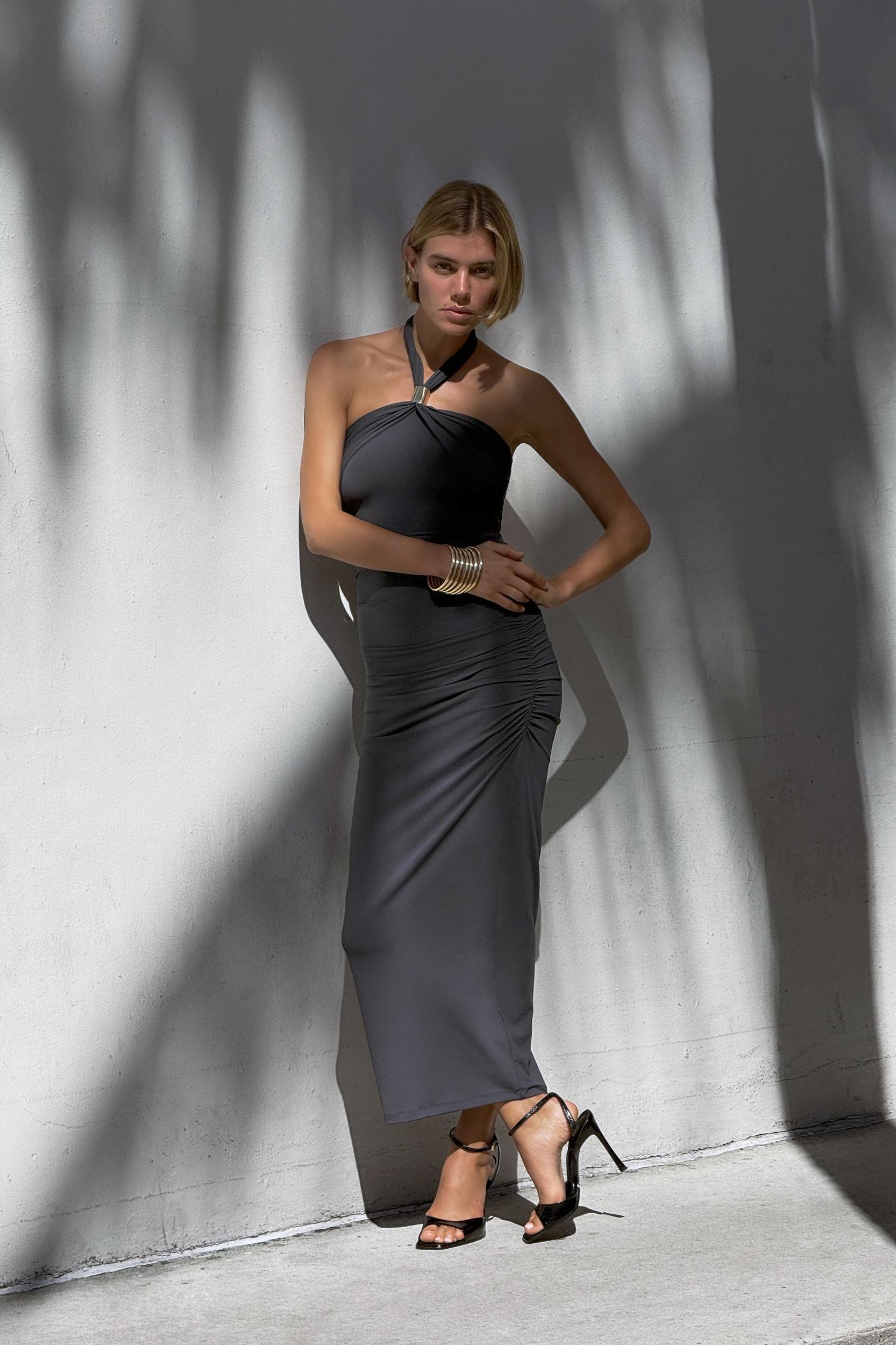 HALTER APPLIQUÉ DRESS Product Image