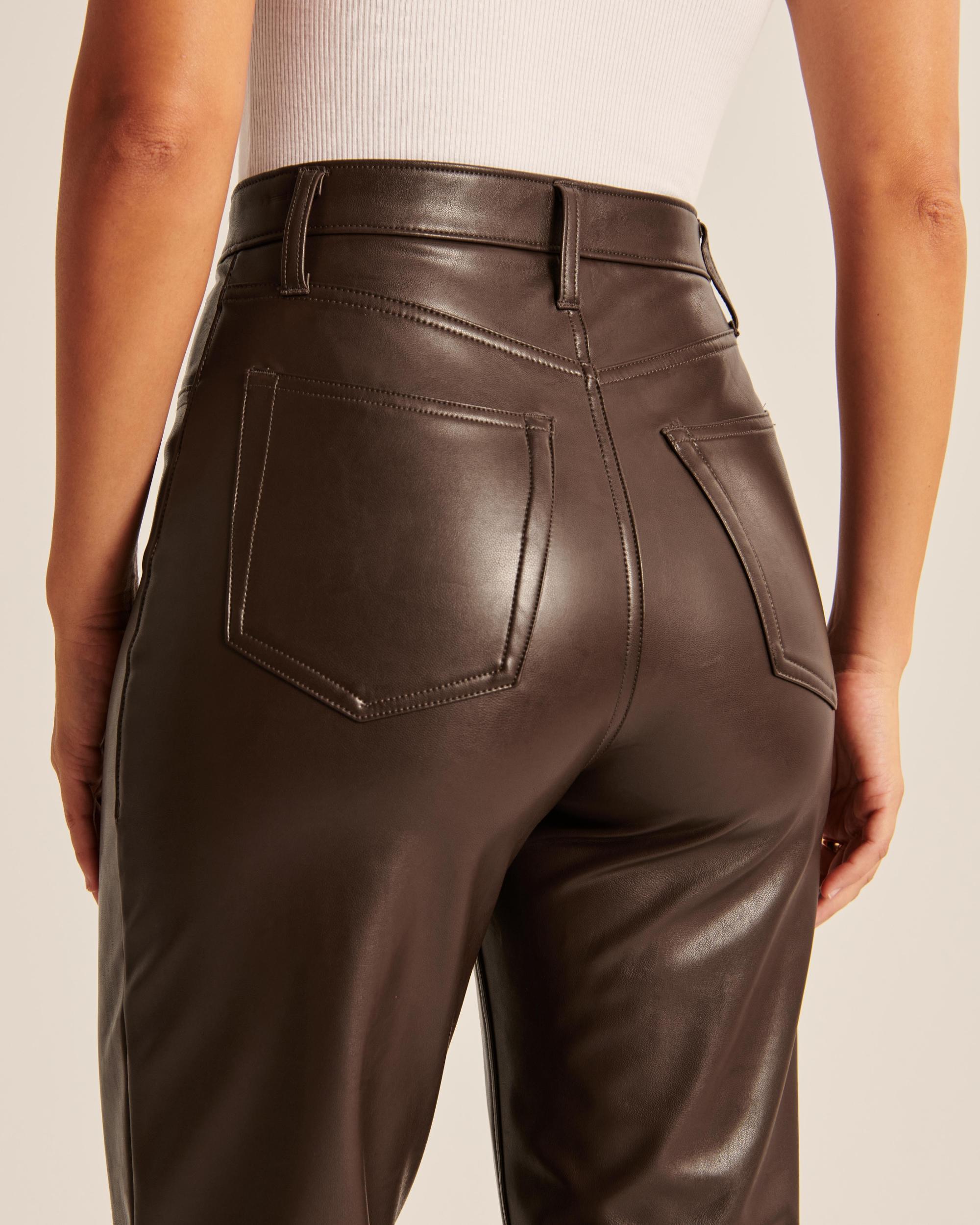Curve Love Vegan Leather 90s Straight Pant Product Image