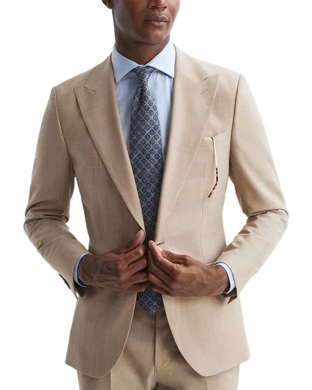 REISS Wish Blazer In Brown Product Image