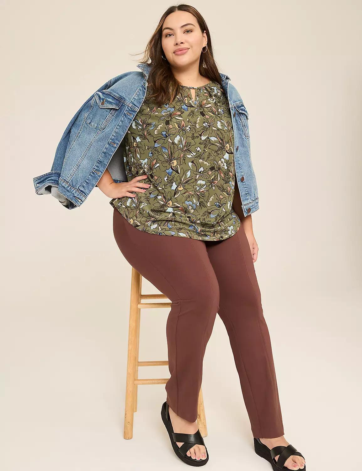 Ponte Pull-On Straight Leg Pant Product Image