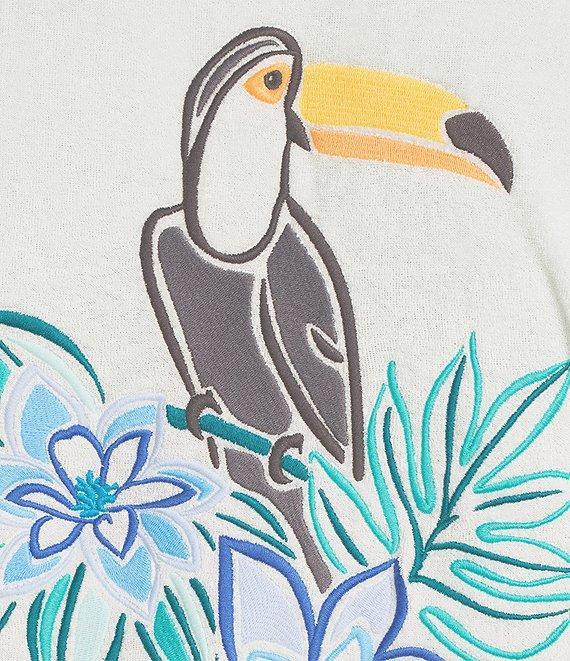 Tommy Bahama Big & Tall Poolside Toucan Terry Short Sleeve Woven Camp Shirt Product Image