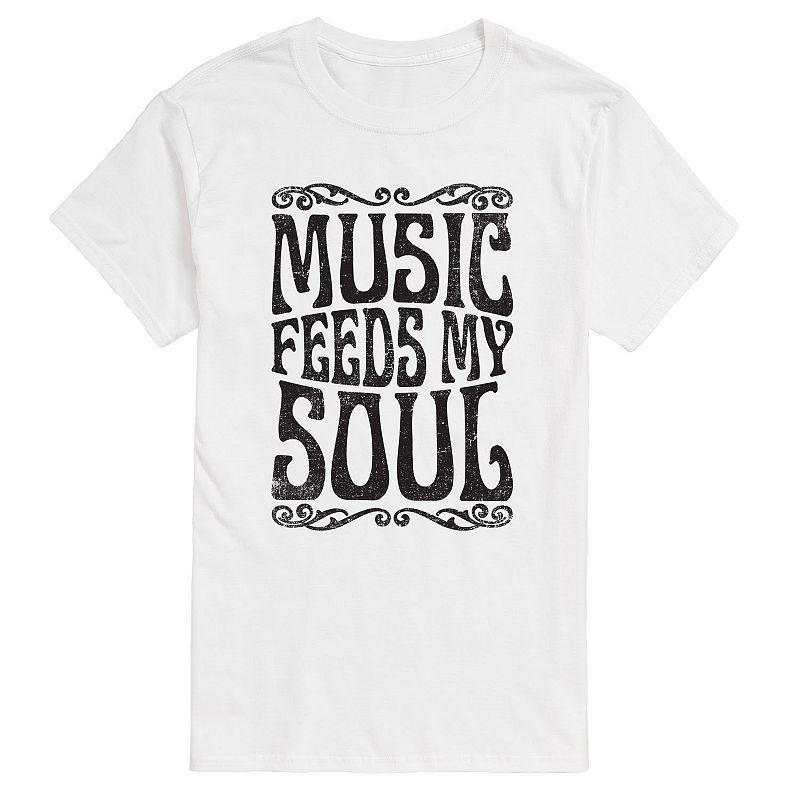 Big & Tall Music Feeds My Soul Tee, Men's, Size: 5XB, White Product Image