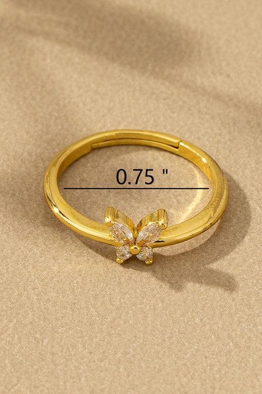 Simple Skinny Butterfly Ring Product Image