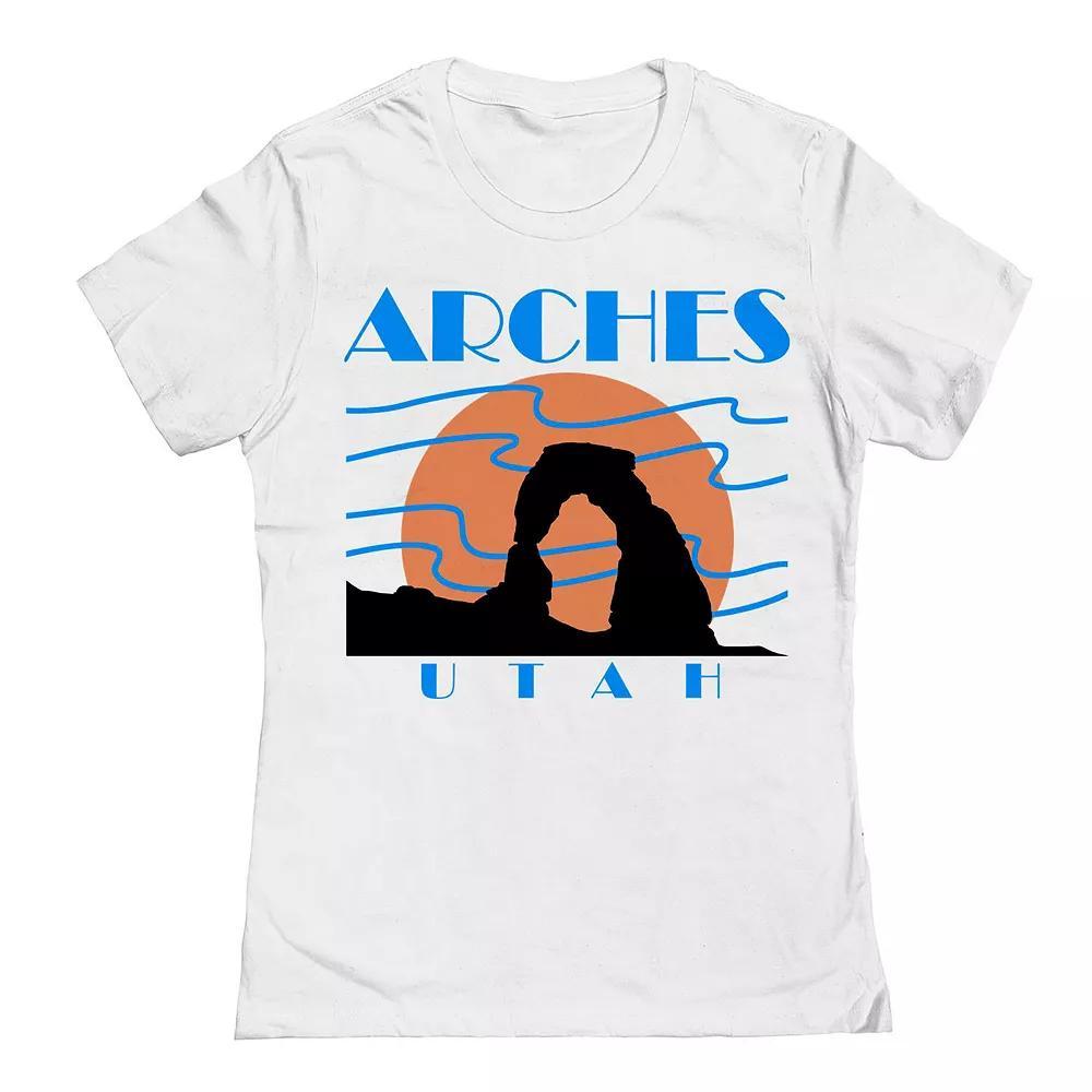 Junior's Arches 1 Womens Graphic Tee, Girl's, Size: Medium, White Product Image