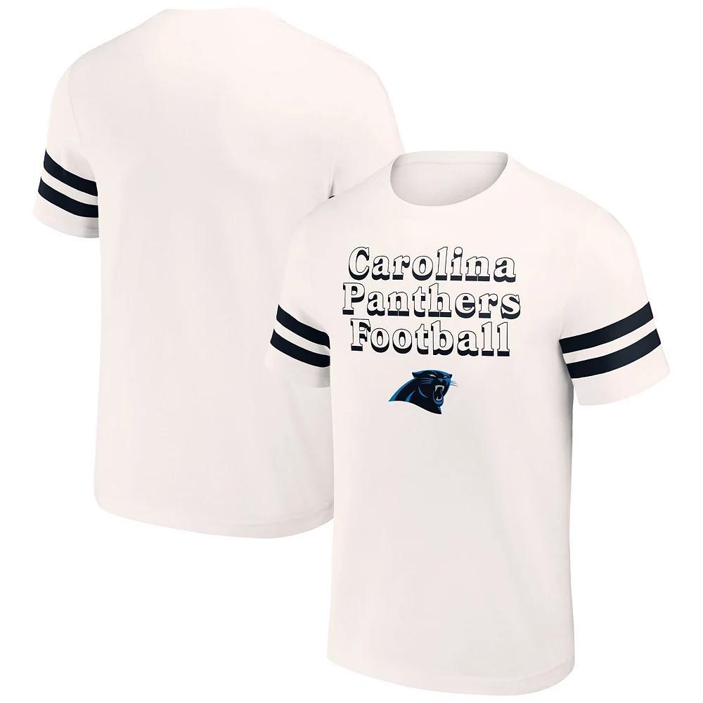 Men's NFL x Darius Rucker Collection by Fanatics Cream Carolina Panthers Vintage T-Shirt, Size: 2XL, Beige Product Image