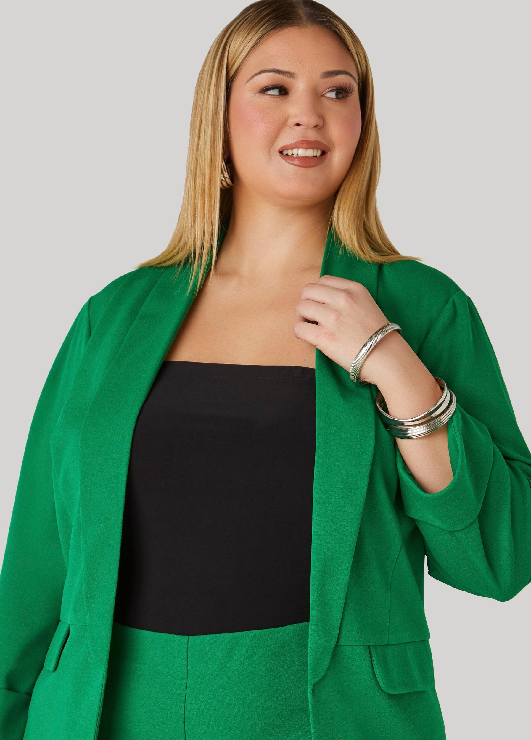 Open Front Cuffed Blazer Product Image