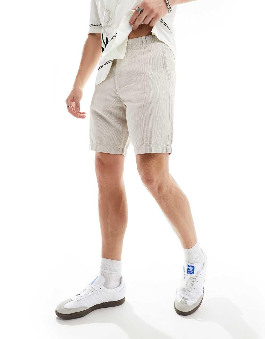 Selected Homme linen mix short in beige Product Image