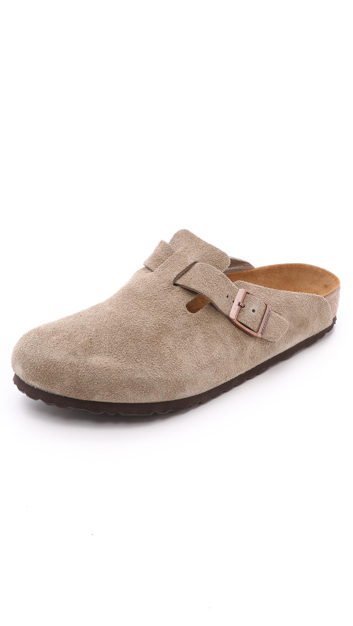 Birkenstock Mens Boston Suede Slide-On Soft Footbed Clogs Product Image