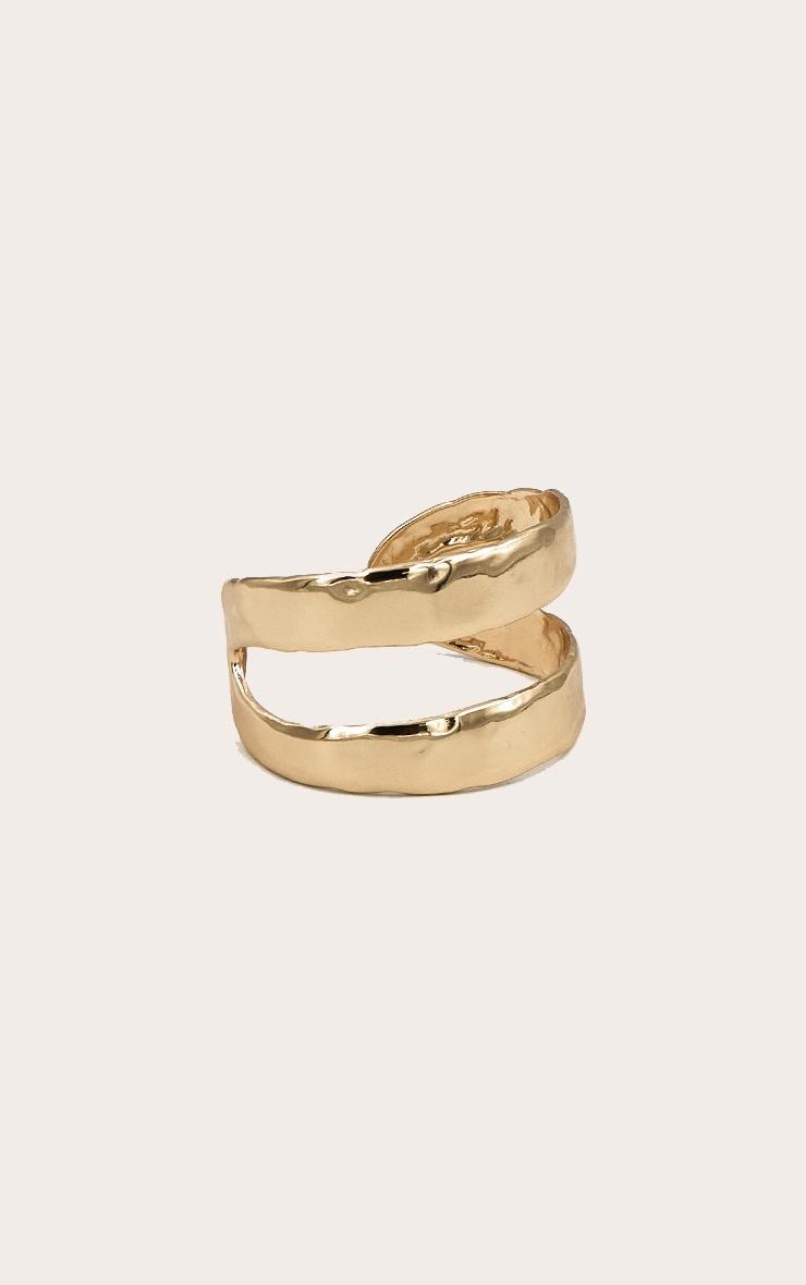 Gold Hammered Double Bangle Product Image