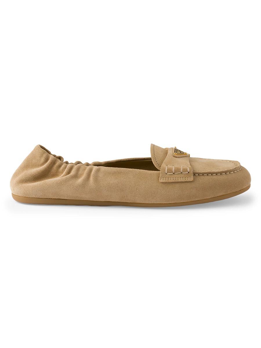 Prada Womens Suede Loafers Product Image