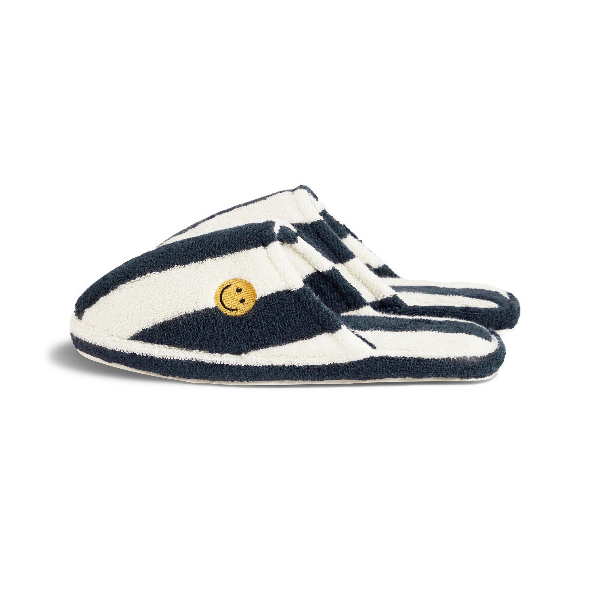 The Terry Slippers - Cream/Navy Female Product Image