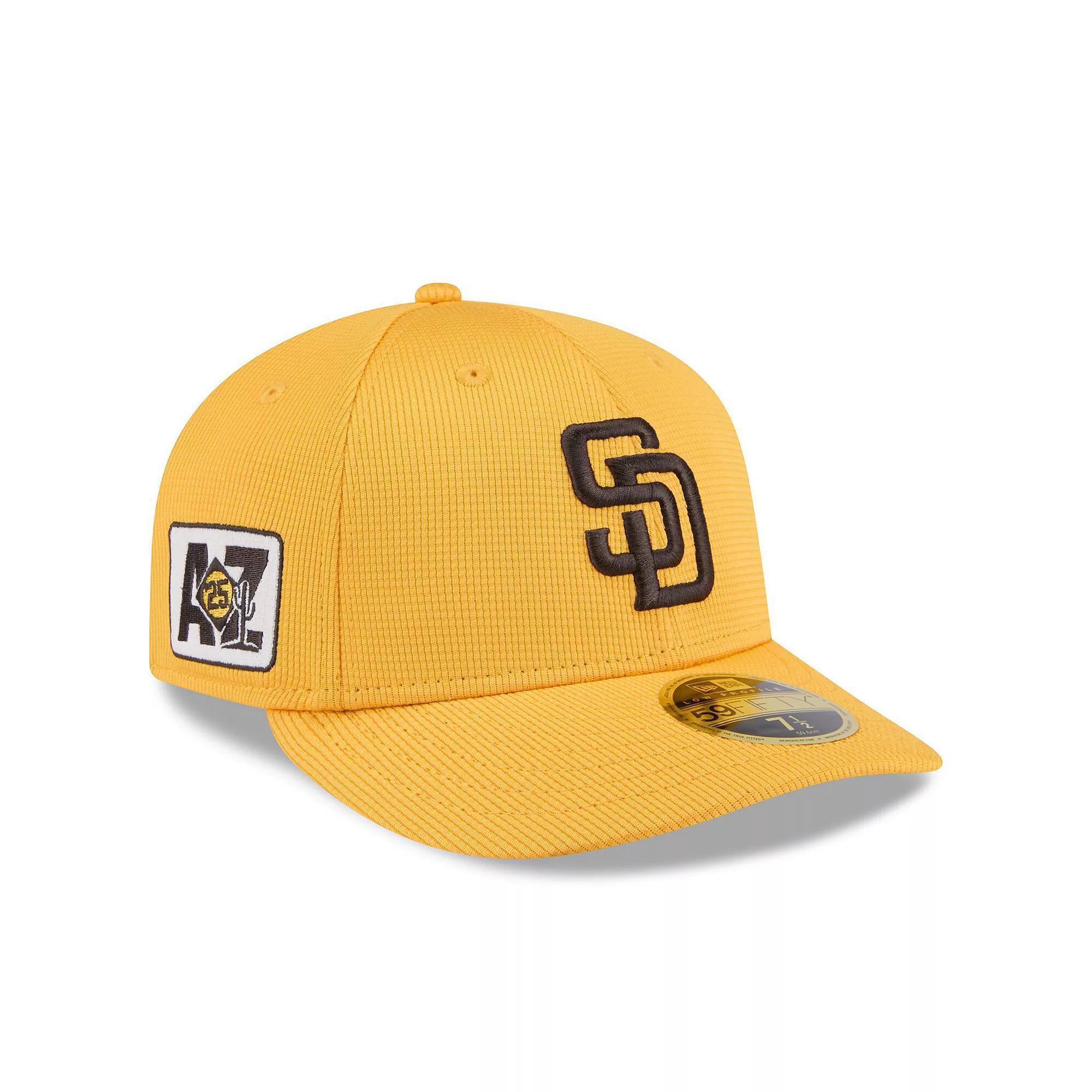 Men's New Era  Gold San Diego Padres 2025 Spring Training Low Profile 59FIFTY Fitted Hat, Size: 7 1/8 Product Image