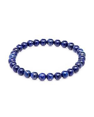 Mens Lapis Lazuli Beaded Stretch Bracelet Product Image