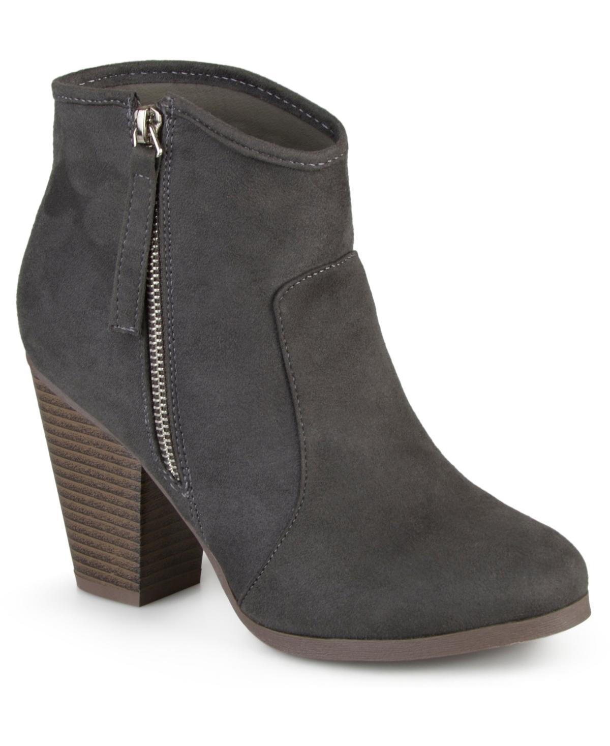 Journee Collection Womens Link Western Zipper Ankle Booties Product Image