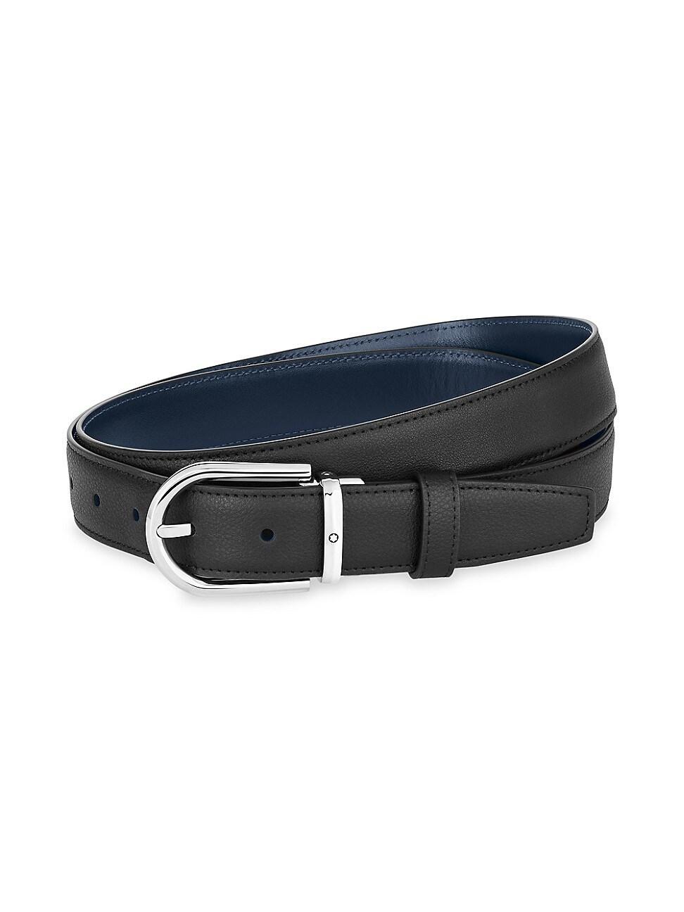 Mens Reversible Leather Buckle Belt Product Image