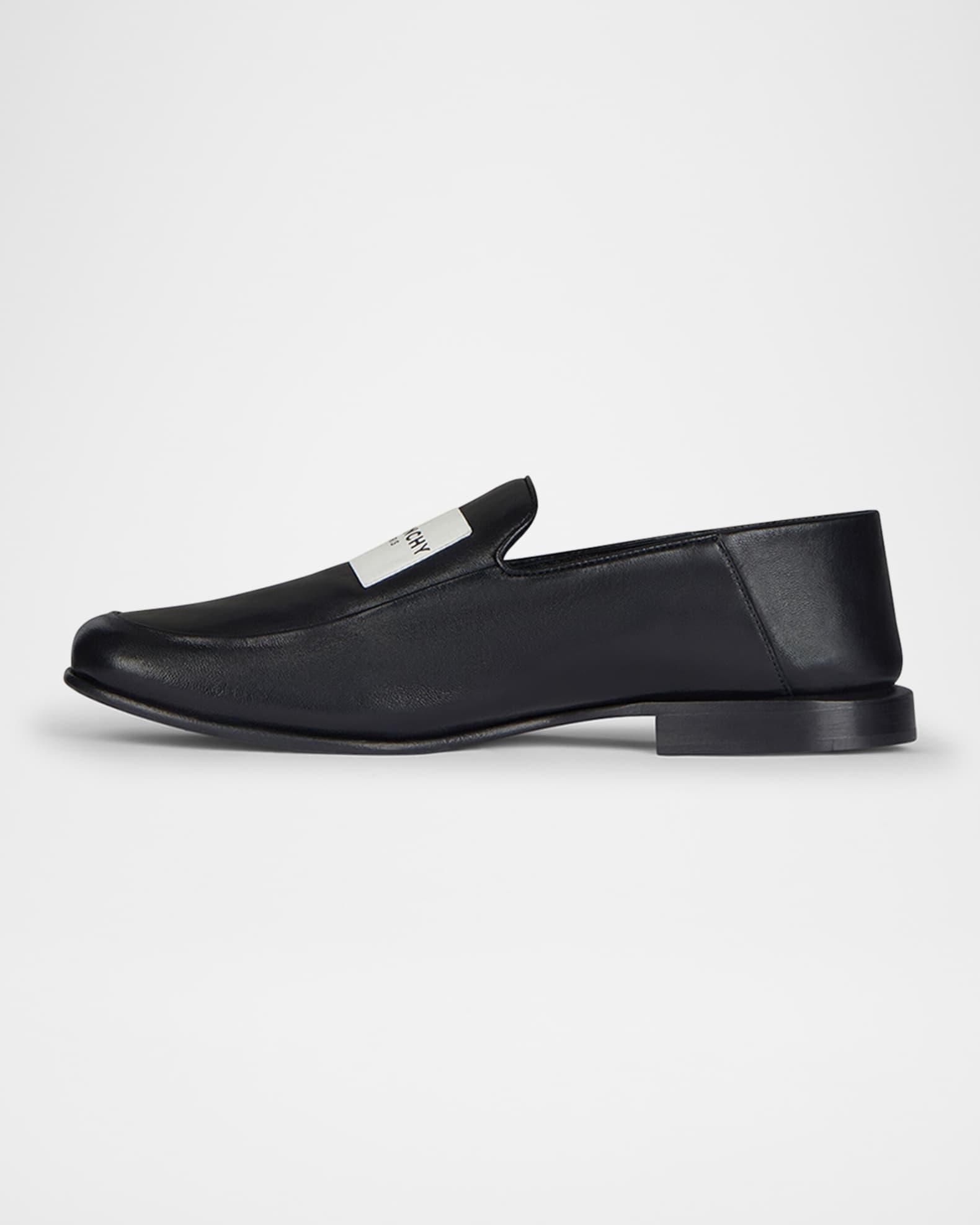 Logo Label Leather Loafers  Product Image