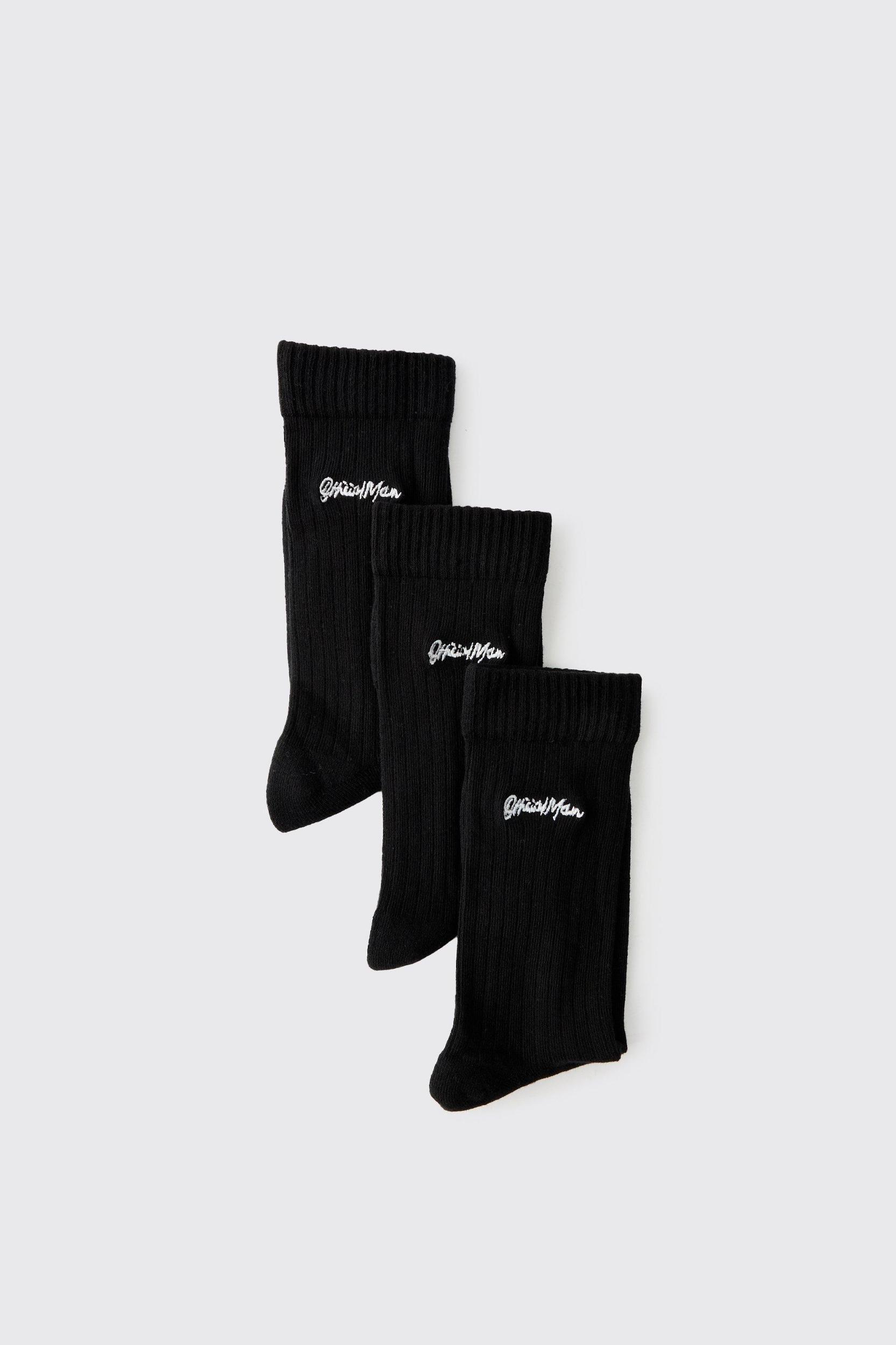3 Pack Official Sports Socks | boohooMAN USA Product Image