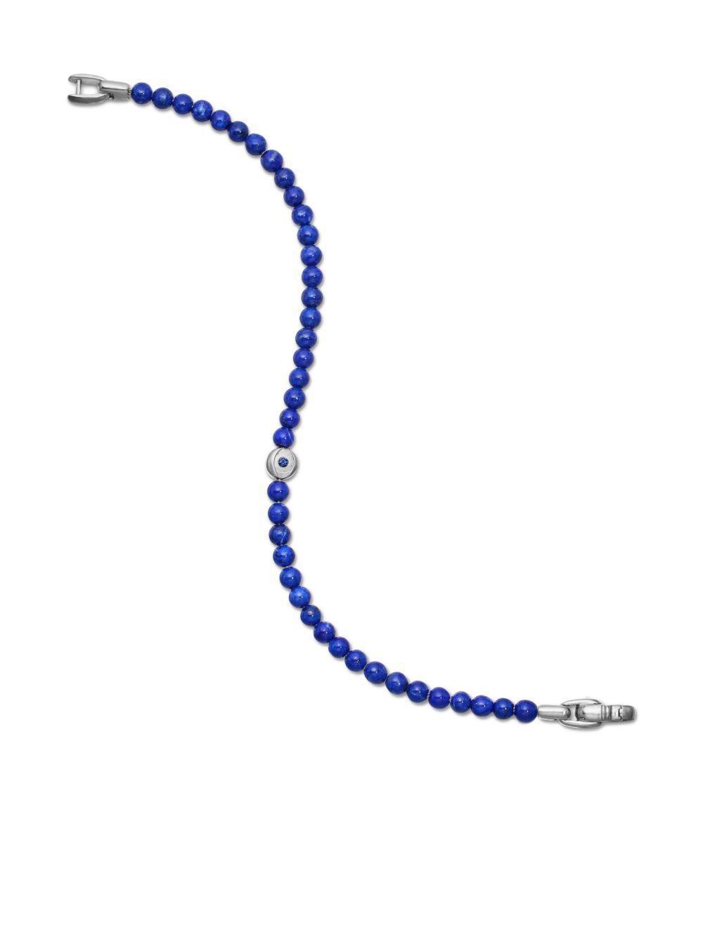 sterling silver Spiritual Beads Evil Eye bracelet (4mm) Product Image