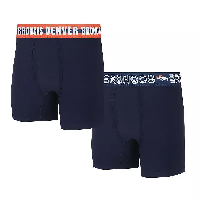Mens Concepts Sport Denver Broncos Gauge Knit Boxer Brief Two-Pack Product Image