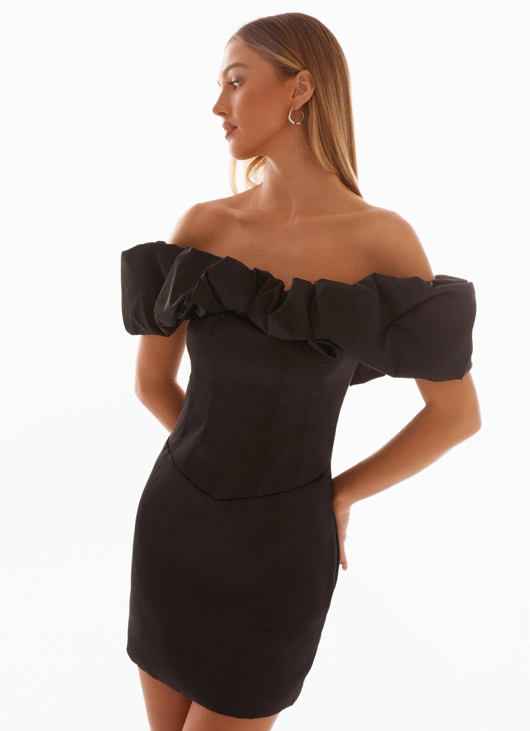 Read My Mind Mini Dress - Black Girls Product Image