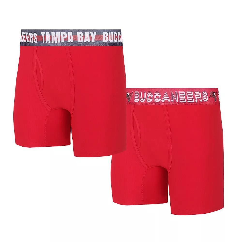 Men's Concepts Sport Tampa Bay Buccaneers Gauge Knit Boxer Brief Two-Pack, Size: 2XL, Red Product Image