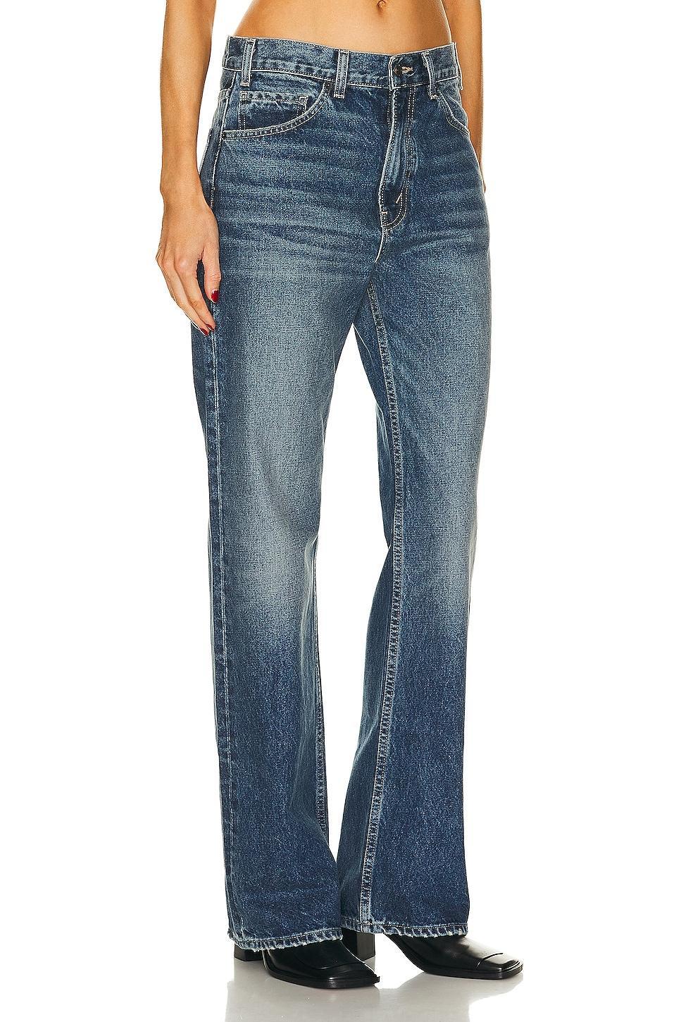 NILI LOTAN Mitchell Wide Leg in Denim-Dark Product Image