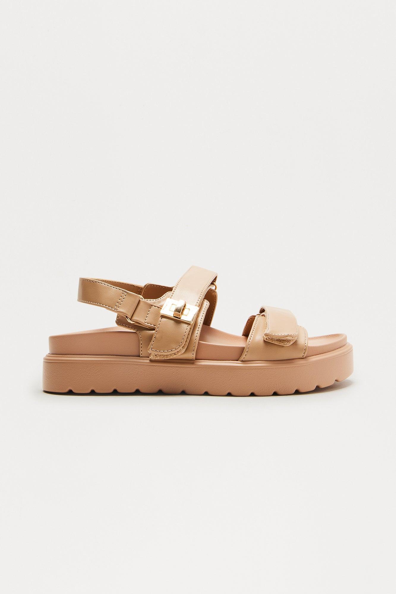 Ritz Platform Slingback Slides - Camel Product Image