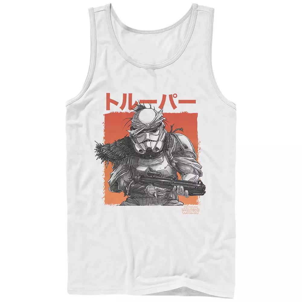 Men's Star Wars Visions Grunge Stormtrooper Graphic Tank, Size: Large, White Product Image