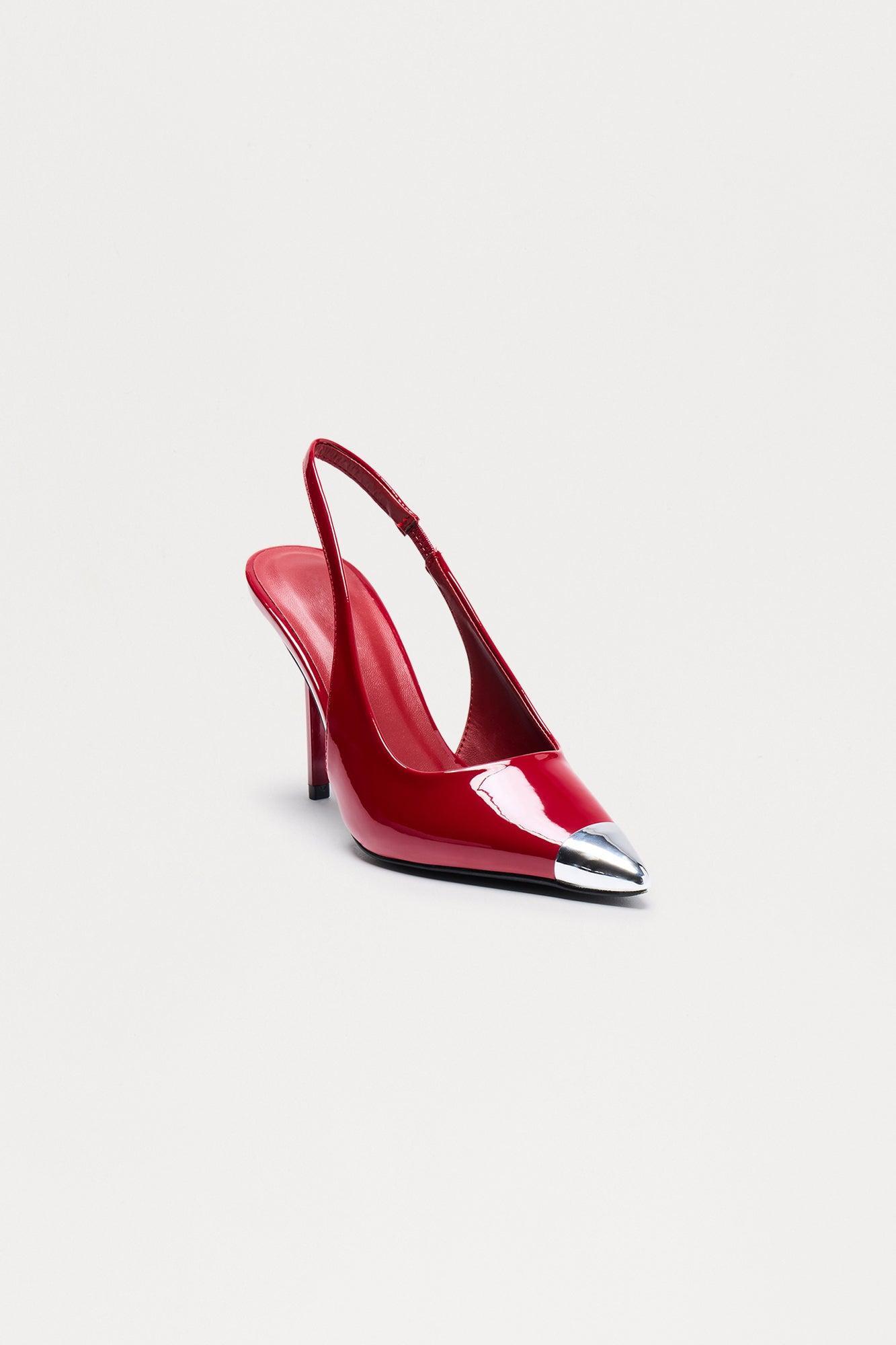 Luxton Hardware Slingback Pumps - Red Product Image