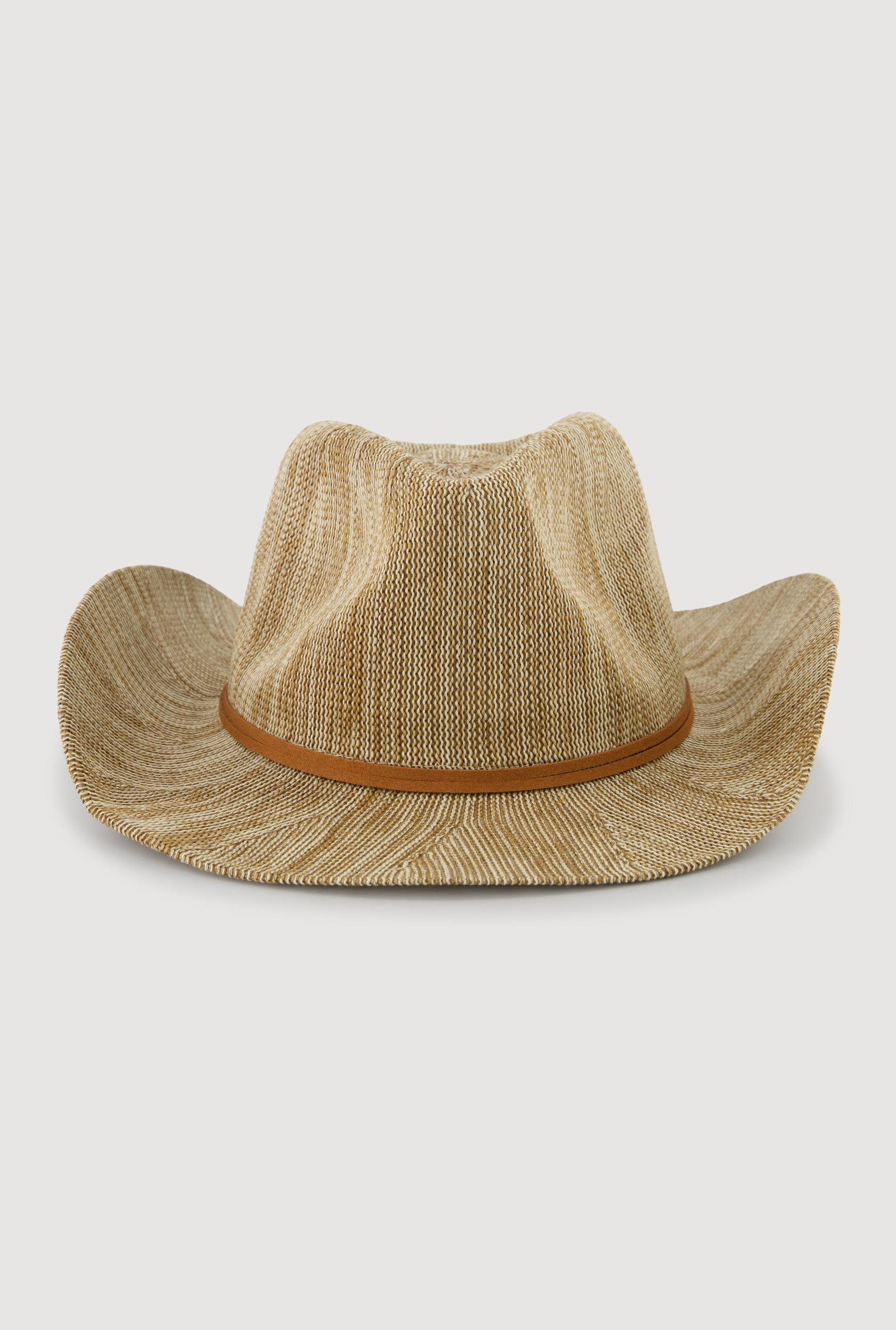 Womens Tie Front Trim Cowboy Hat Product Image