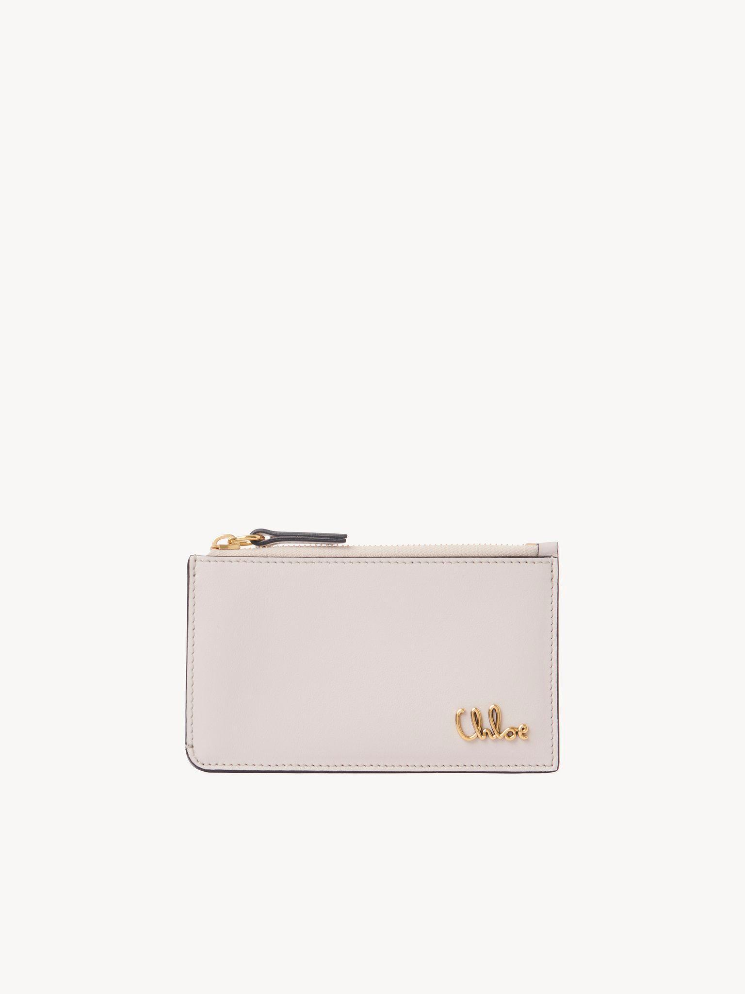 Small Chloé Iconic purse with card slots in grained leather Product Image