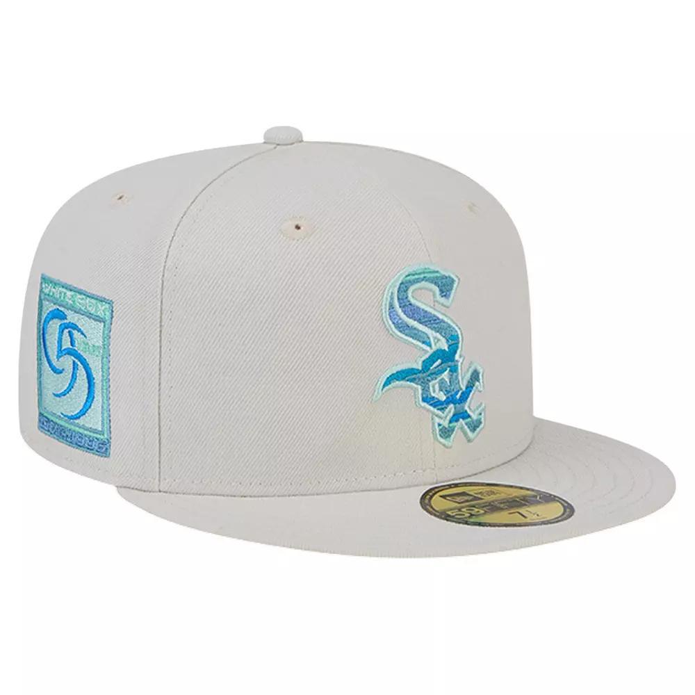 Men's New Era Khaki Chicago White Sox Stone Mist 59FIFTY Fitted Hat, Size: 7 7/8, Beig K Product Image