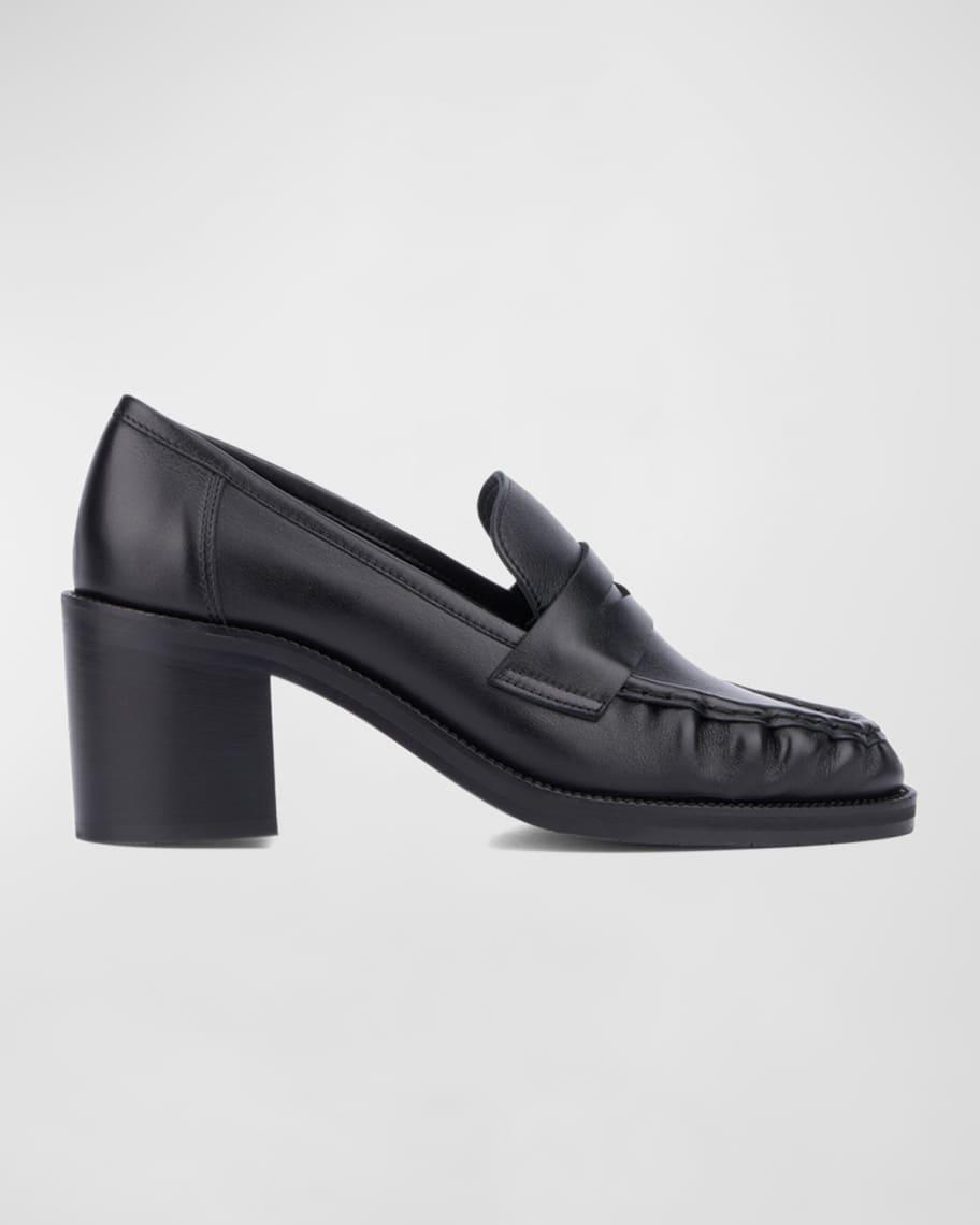 Mens VLogo Signature Leather Penny Loafers Product Image