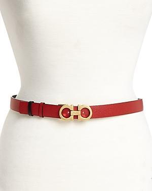 Womens Gancini Adjustable Cut-to-Size Reversible Hammered Leather Belt Product Image