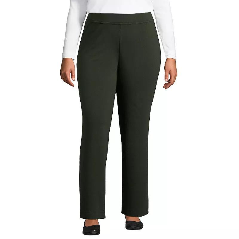 Plus Size Lands' End Starfish Pull-On Straight-Leg Pants, Women's, Size: 1XL, Dark Caramel Product Image