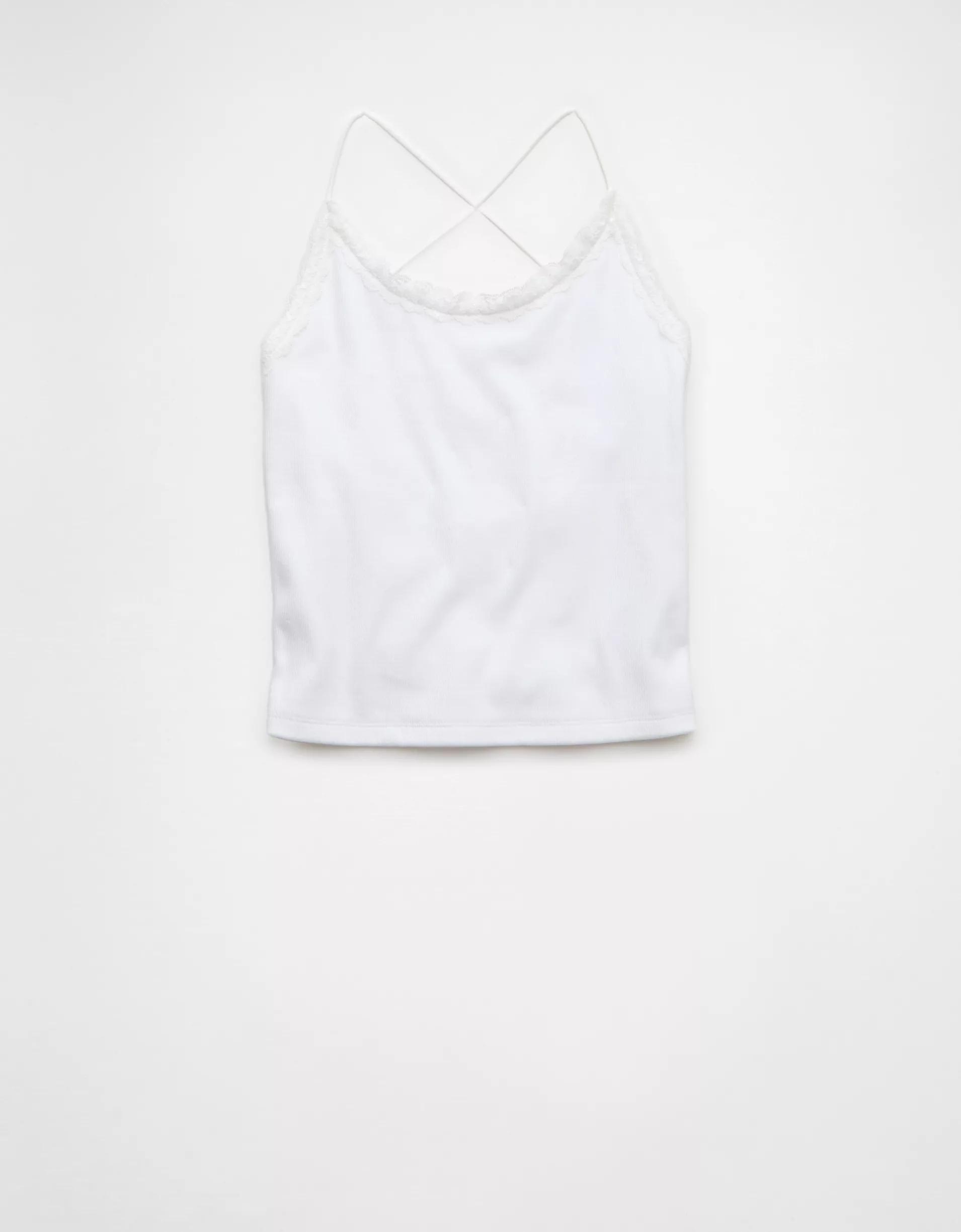 AE Strappy Go Lucky Cropped Lace Tank Top Product Image