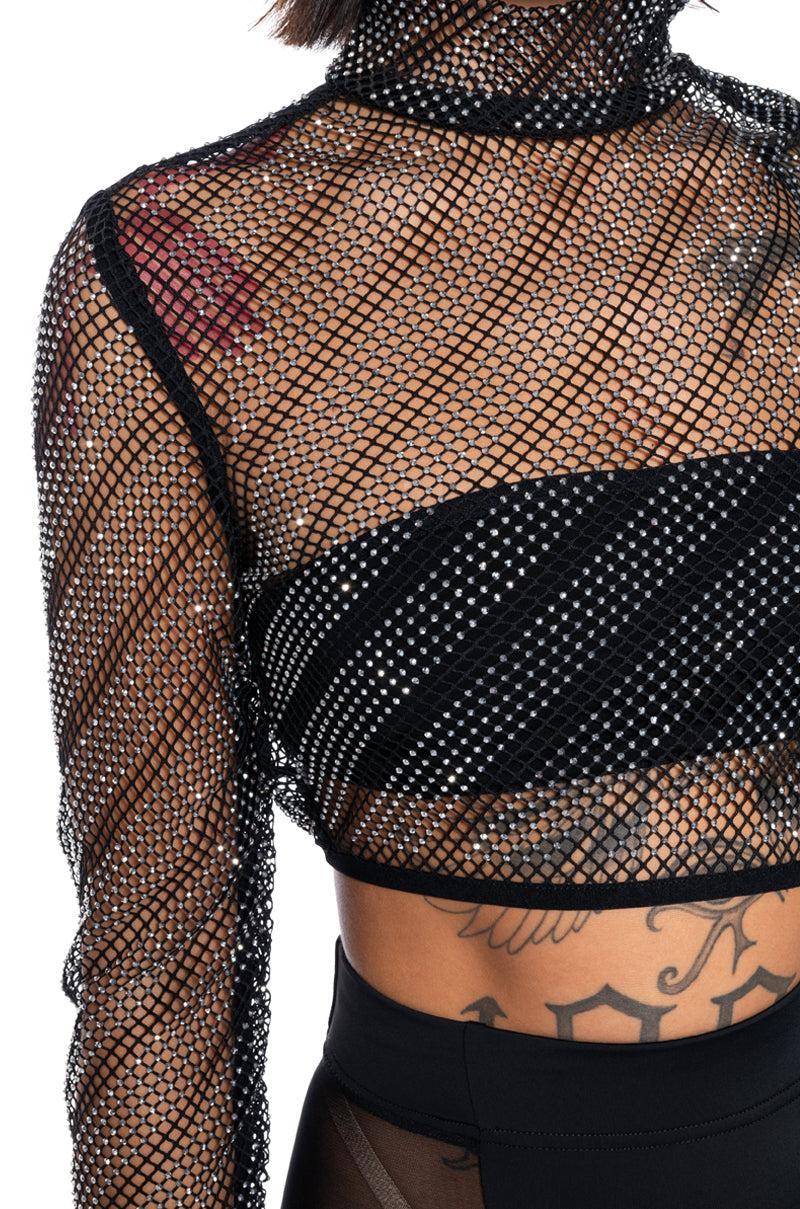 KEEP ME BODIED EMBELLISHED HIGH NECK TOP Product Image