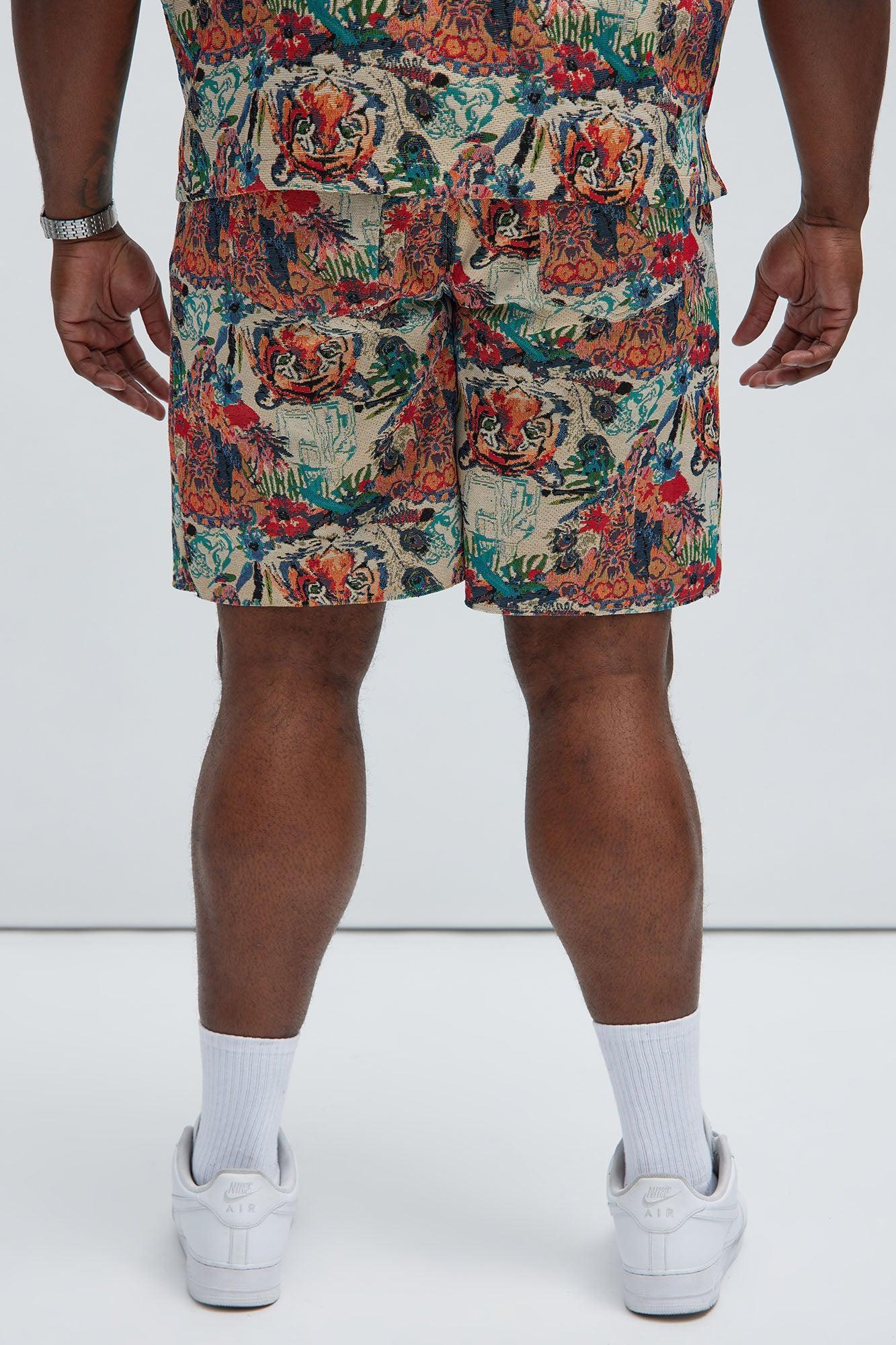 Ansel Tapestry Relaxed Shorts - Multi Color Product Image